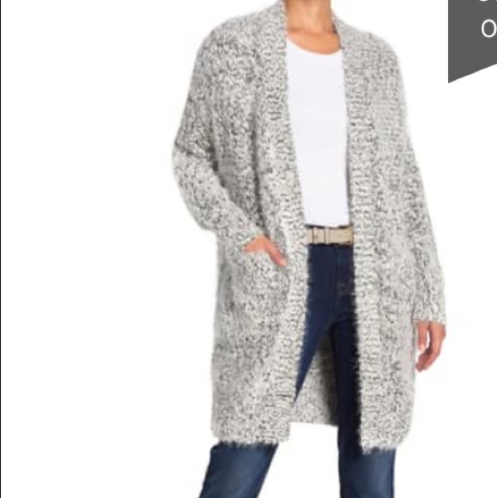 LUSH • plush speckled knit open cardigan